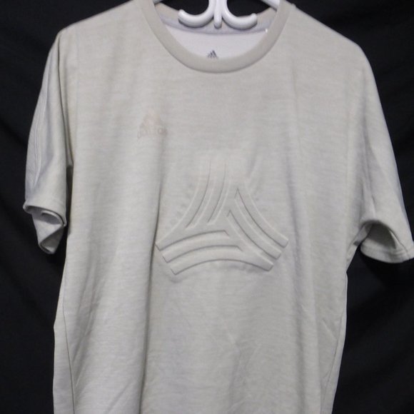 ADIDAS Climalite, medium, short sleeve exercise shirt with textured logo front - Picture 1 of 6
